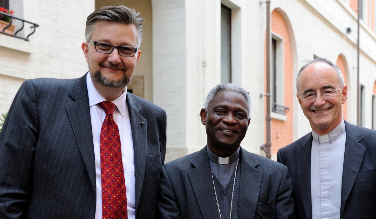 Widmer with Cardinal Turkson and Cardinal Czerny