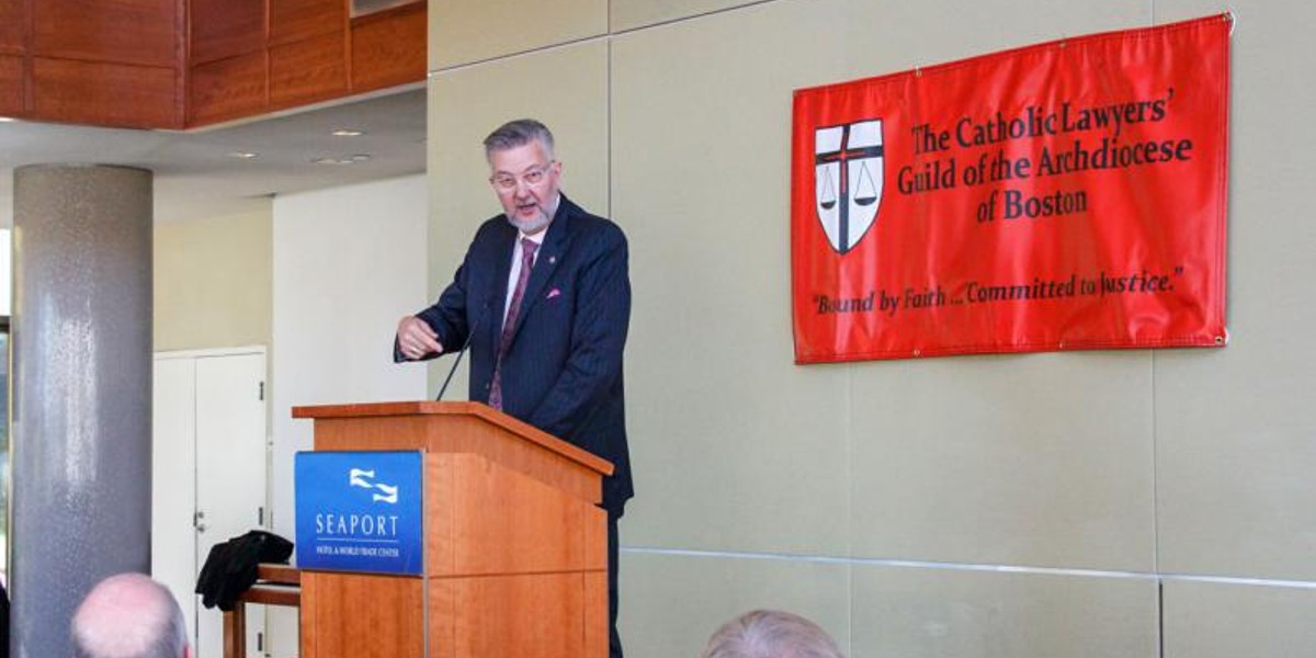 Professor Andreas Widmer Was Keynote Speaker for Catholic Lawyers Guild of Boston Event