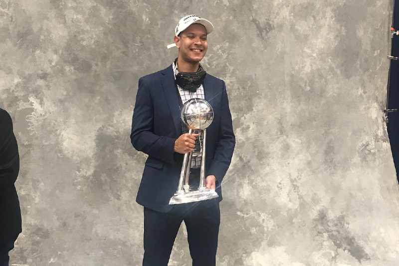 Andrew Wade with trophy