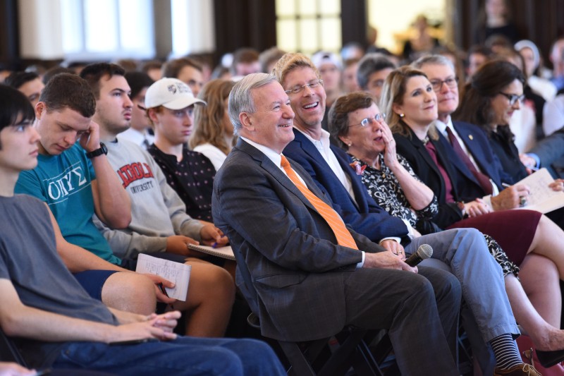 Bill Bowman on campus