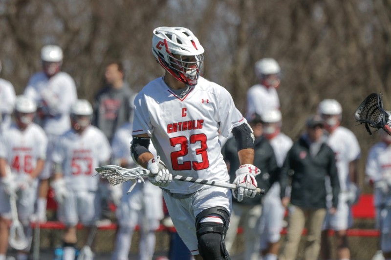 Vince Catenacci playing lacrosse