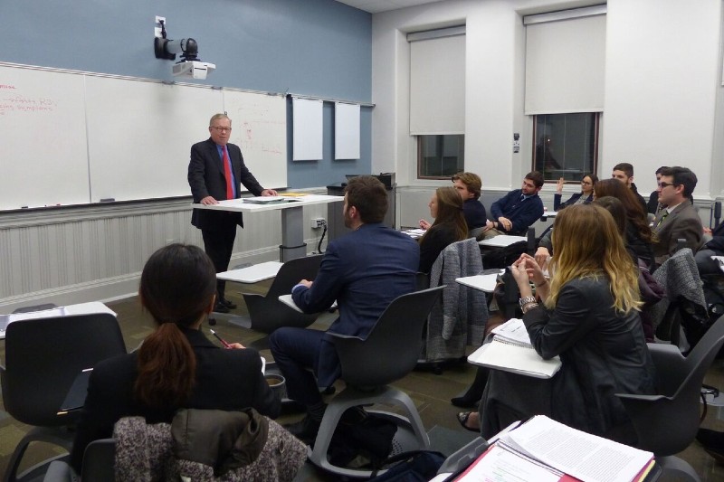 Harvey Seegers in the classroom