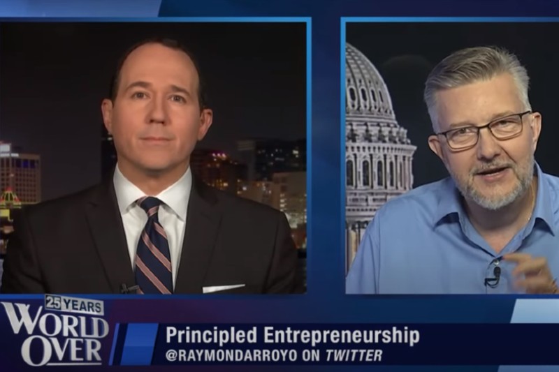 Professor Andreas Widmer Joined EWTN's The World Over with Raymond Arroyo to Discuss His New Book, "The Art of Principled Entrepreneurship"