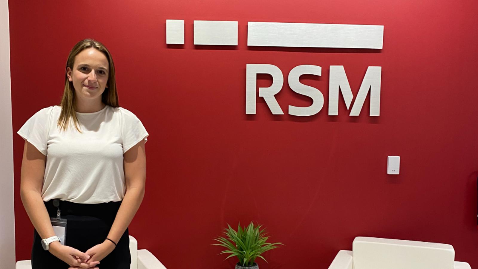 Abby Monaco '23 graduated with a degree in Accounting and is currently a Risk Consulting Associate at RSM US LLP. She shares her experiences as a student-athlete and her journey from campus life to the corporate world.