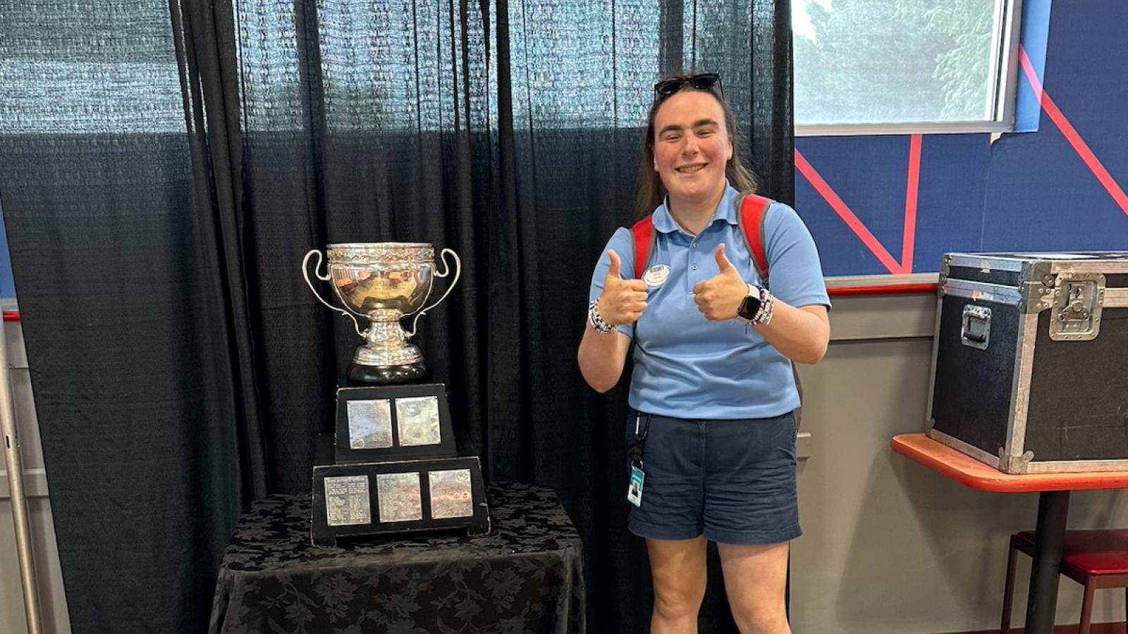 Ava Cozzolino, Catholic U '24, is a Marketing and Strategy Management and Operations student from Madison, New Jersey. She accepted a Level 2 Leadership Development Internship position as a Rides and Attractions Assistant Supervisor at Hershey Entertainment and Resorts Company. 