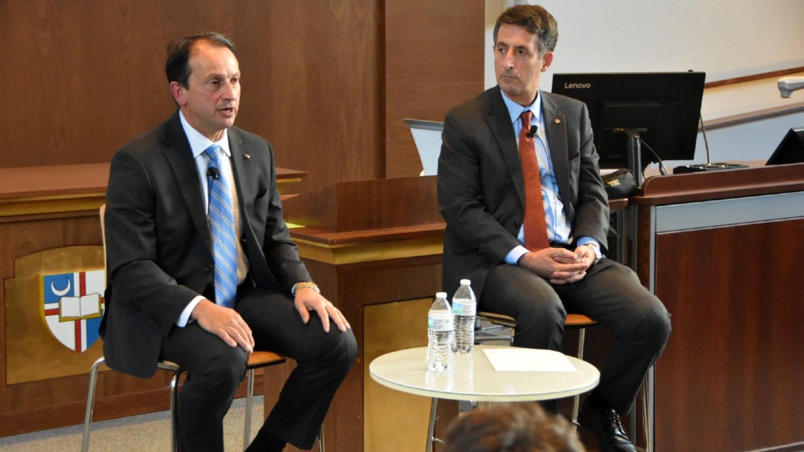 The Busch School hosted its first CEO Lecture of the semester with President and Chief Investment Officer of the Knights of Columbus Asset Advisors, Anthony Minopoli.