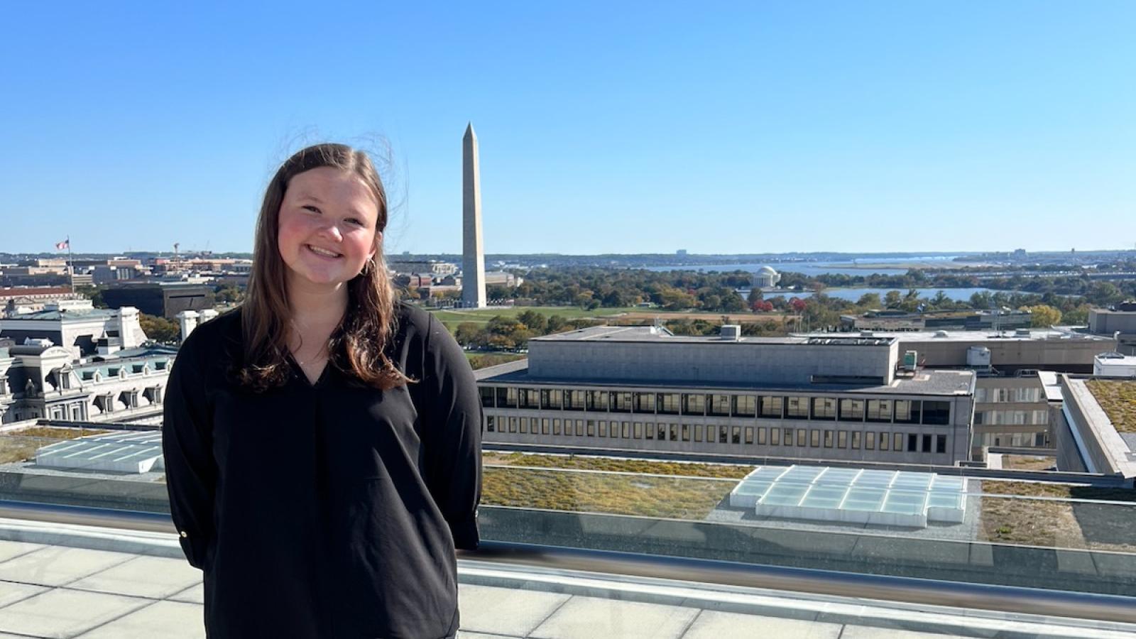 Erin Huber, CatholicU '24, is a Marketing and International Business student from Flanders, NJ. She accepted a GPS Business Analyst at Deloitte. 