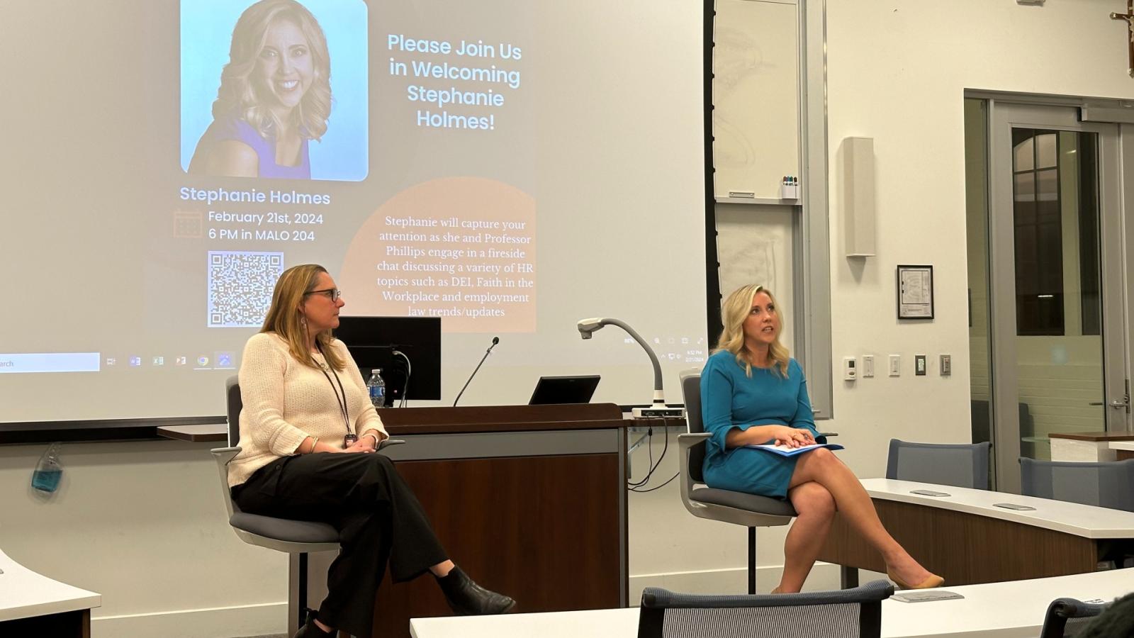 Stephanie Holmes shares insights for our first Human Resource Speaker Series Event. From fostering inclusivity to empowering aspiring HR professionals, she unpacks strategies that drive organizational growth and nurture thriving workplaces.
