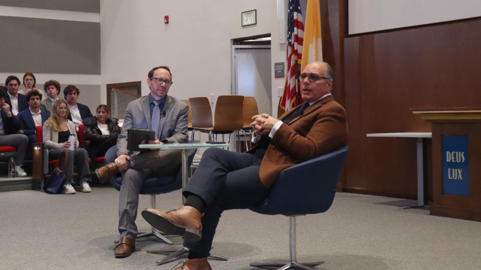 Dr. Juan Jose DaBoub spoke to Busch School Students at a recent CEO Lecture.