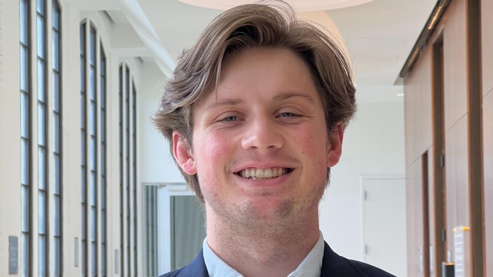 Mason Theriault '24 is an Operations Management and Marketing student from Scituate, MA . He shares why he chose to attend Catholic University and the Busch School, and what advice he has for prospective students.