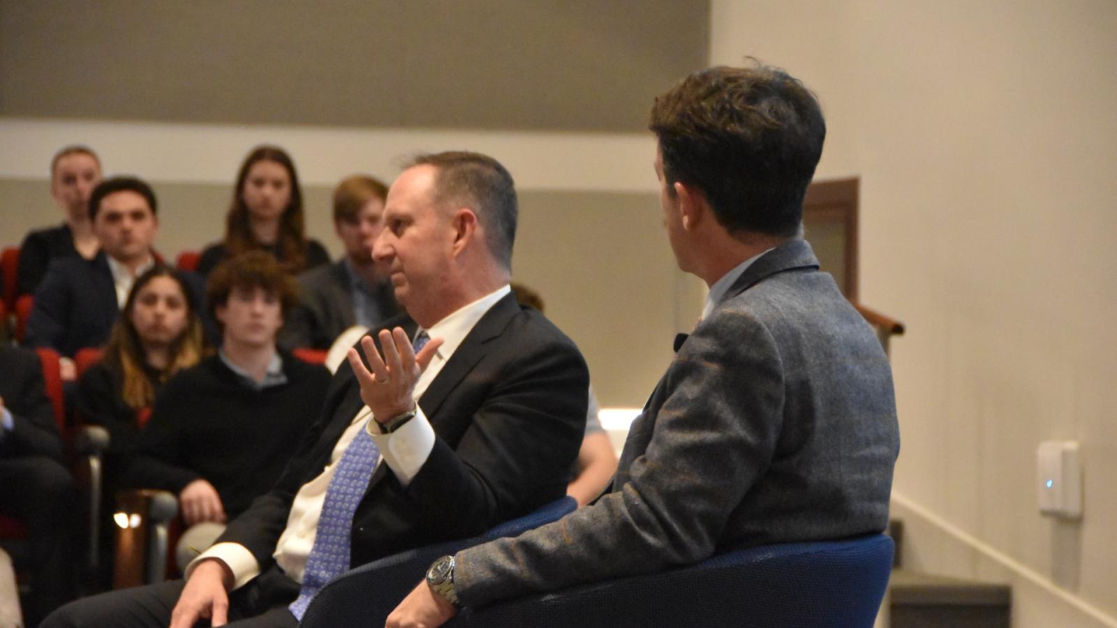 The Busch School had the privilege of hosting Pete Florenza, Global Head of Equities at Jefferies and a distinguished member of The Board of Visitors. He inspired students with fascinating stories from his career and gave unique advice about decision-making and success. 