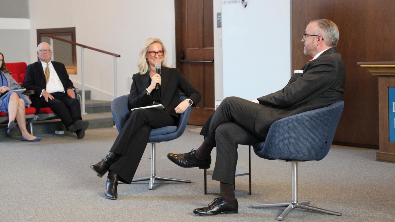 We had the privilege of hosting David Bahnsen, Founder of The Bahnsen Group, as a part of the Busch School's CEO Fireside Chat series. He spoke to students about the meaning of work and its correlation to scripture. 