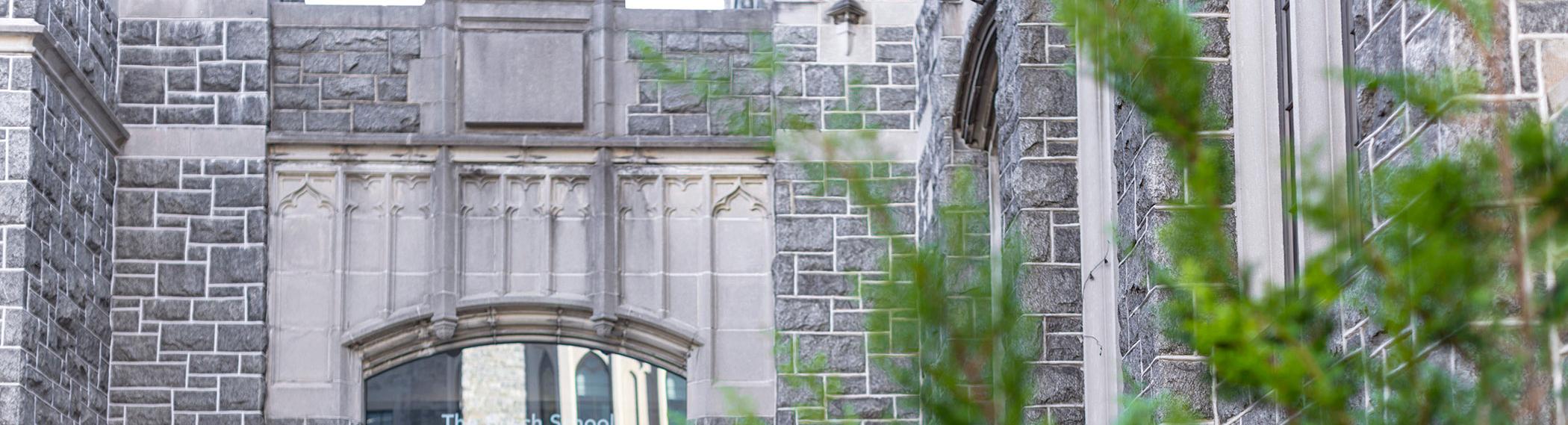 Bricks above Maloney Hall entrance.