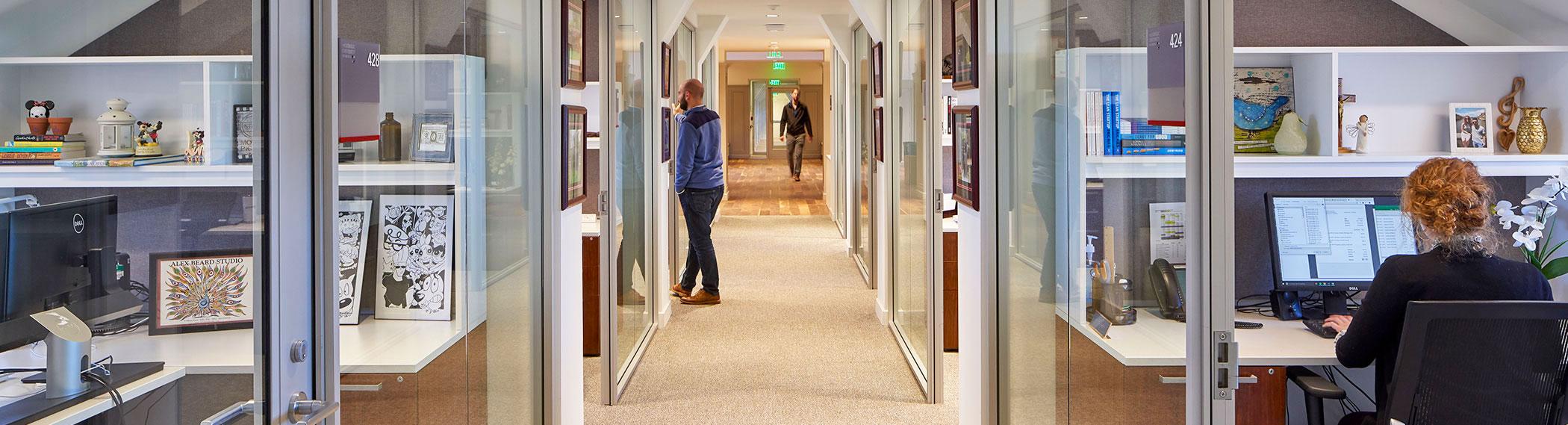 Academic offices in the Busch School.