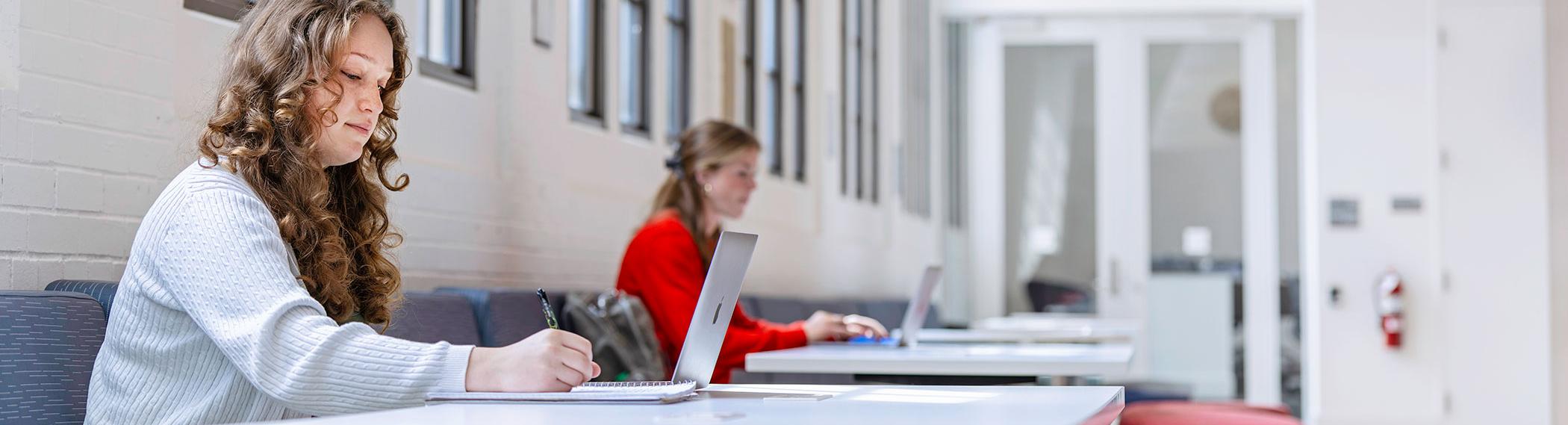 Students researching and applying for internships.