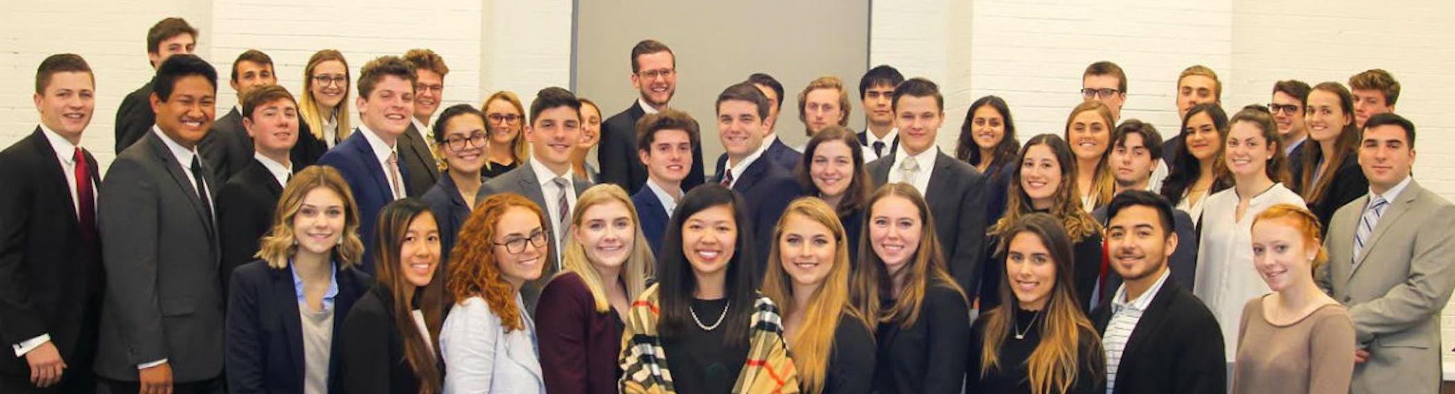 business students group photo