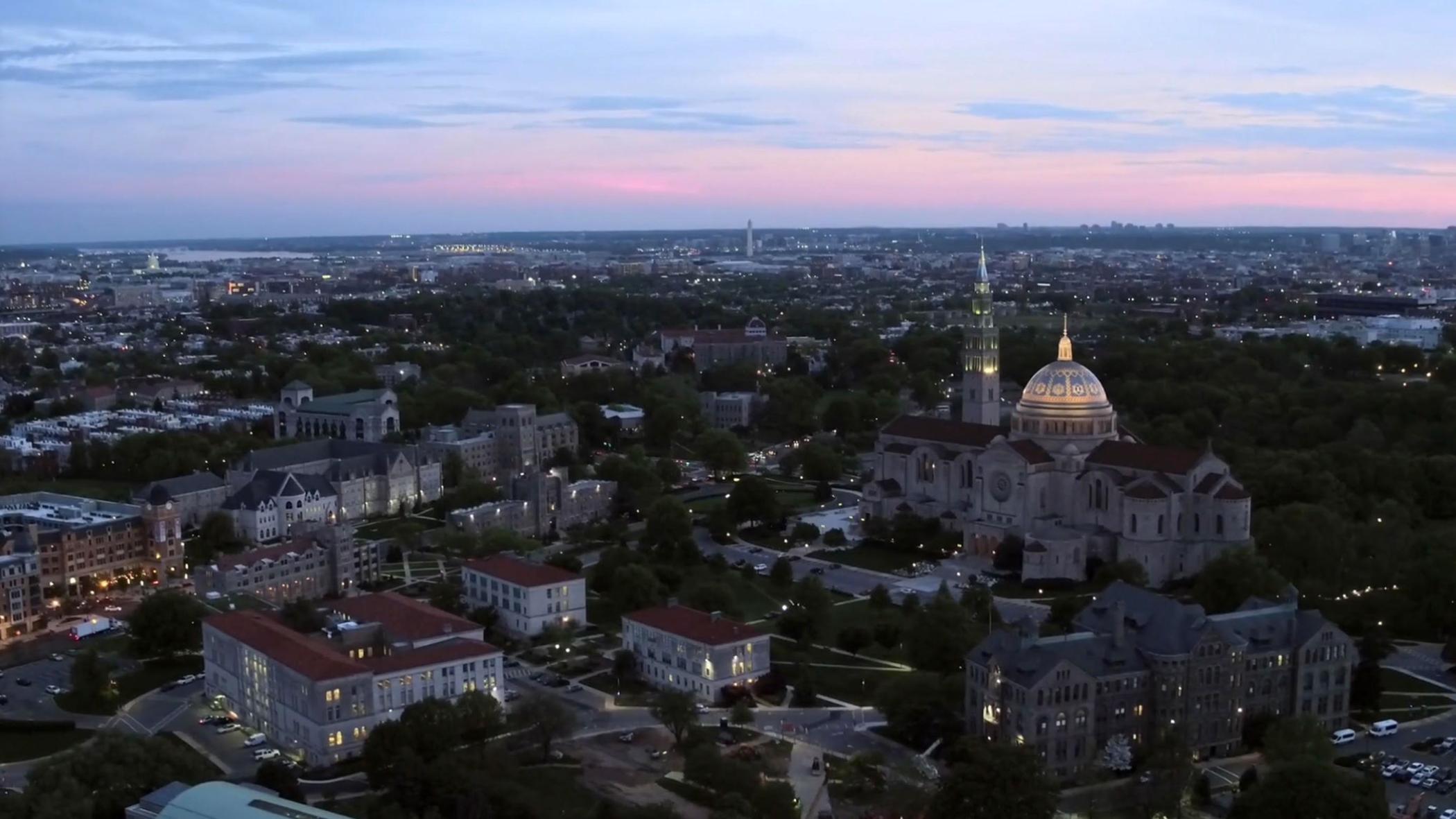 Catholic University campus view from above.