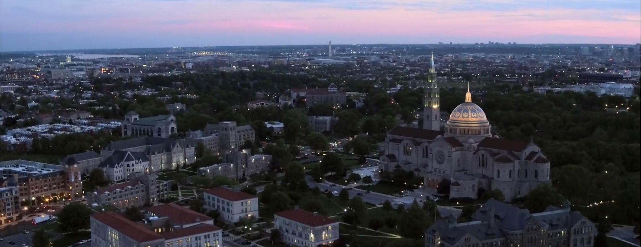 Catholic University campus view from above.
