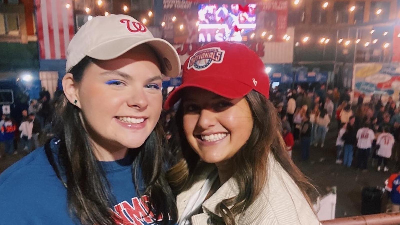 Devon at a national's game party
