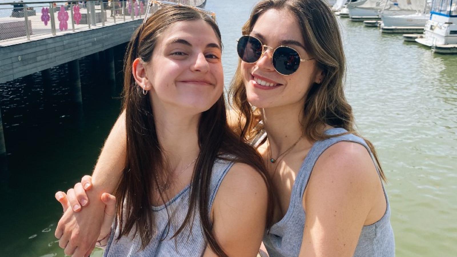 alessia with a friend at the wharf in dc