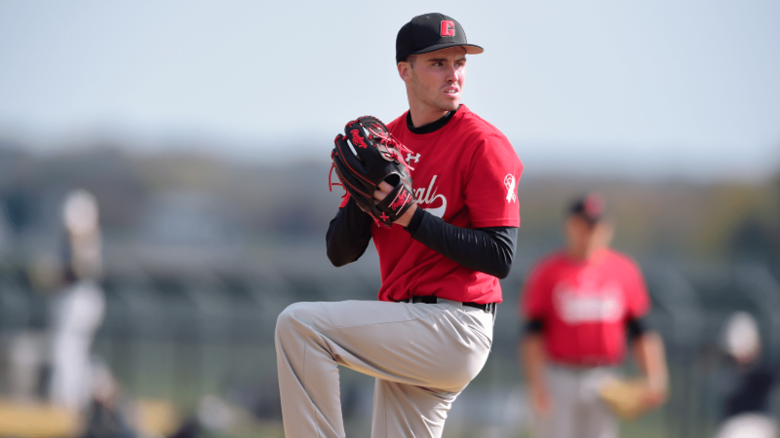 danny pitching for the CUA baseball team