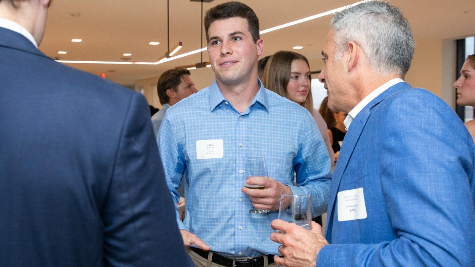 john networking at a sales social