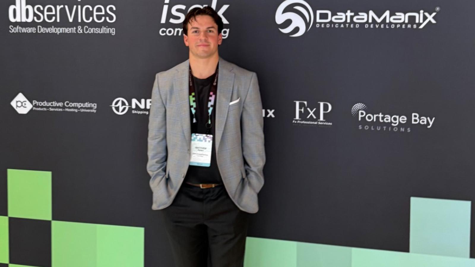 matthew at a business event