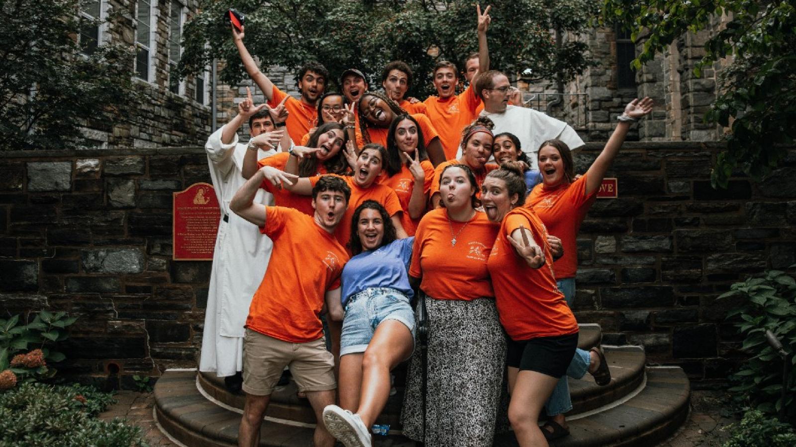 stephanie and her campus ministry friends
