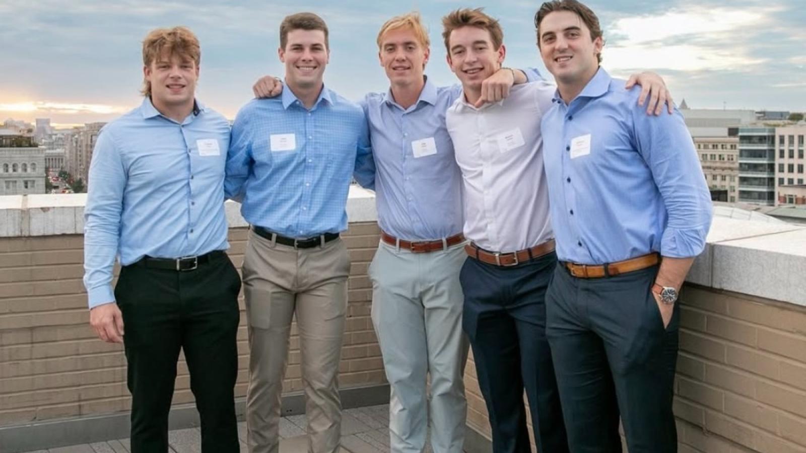 anthony with his business friends
