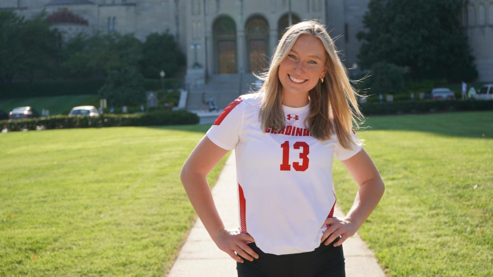 brynne in her vollyball uniform