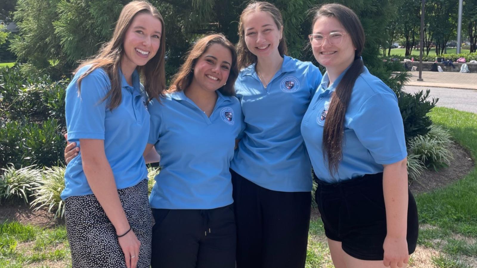 carla and her friends on campus
