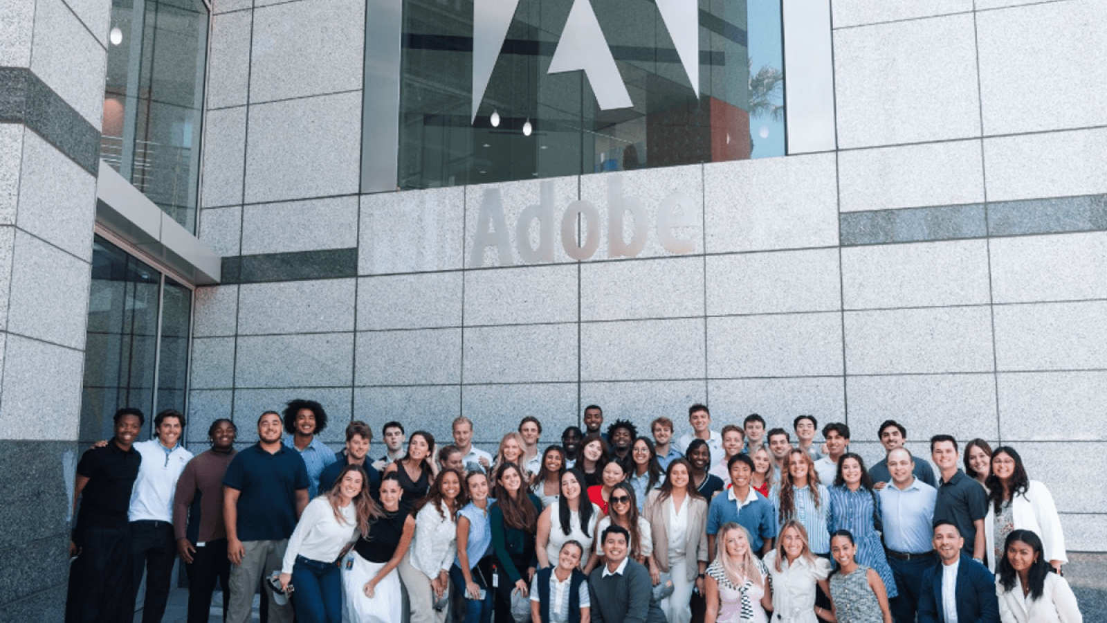 katherine and fellow interns at adobe