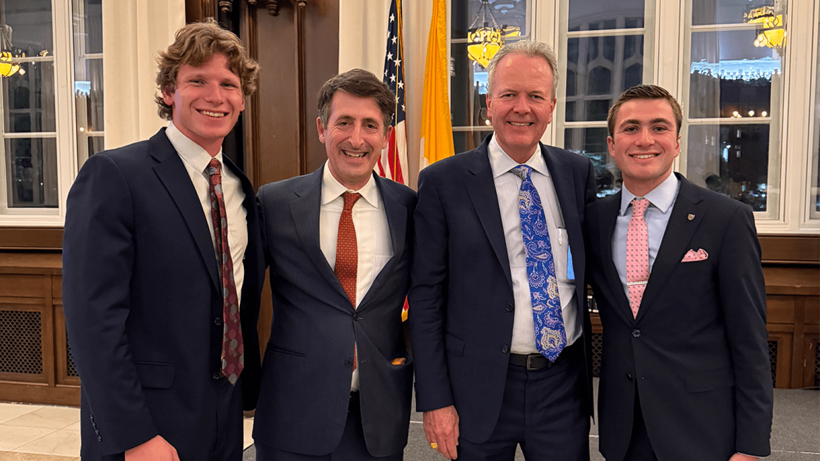 matthew and a friend with dean abela and tim busch