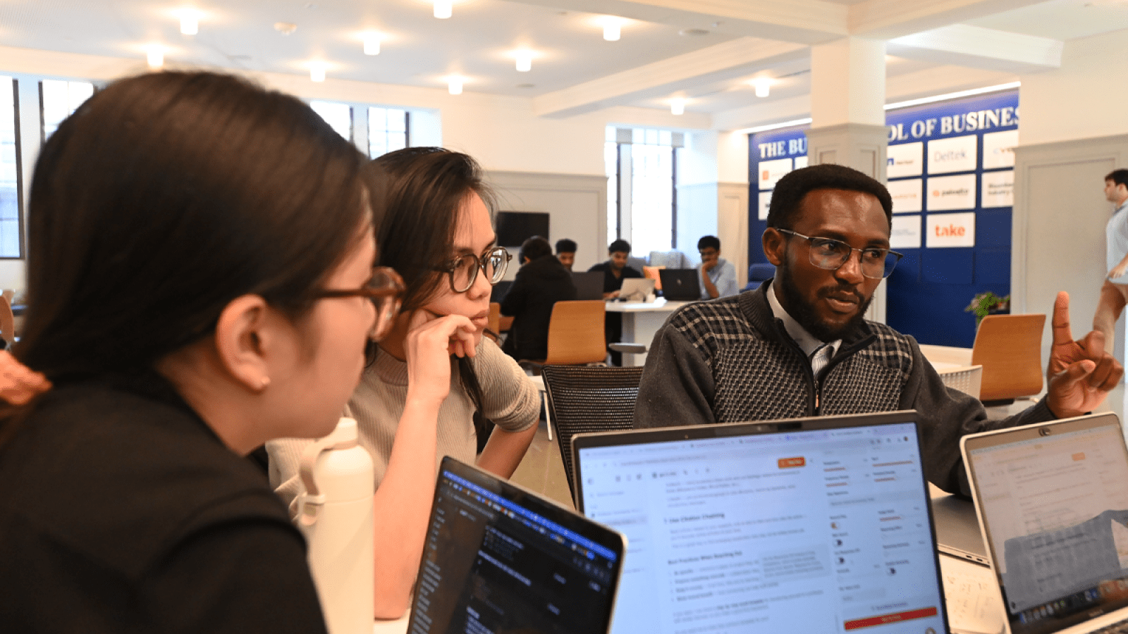 Students hard at work during the Hackathon.