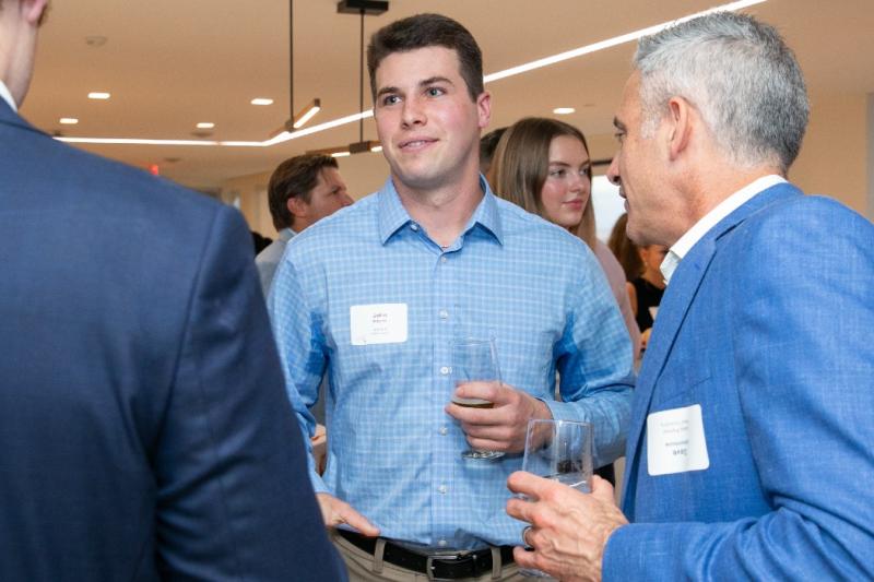 john networking at a sales social