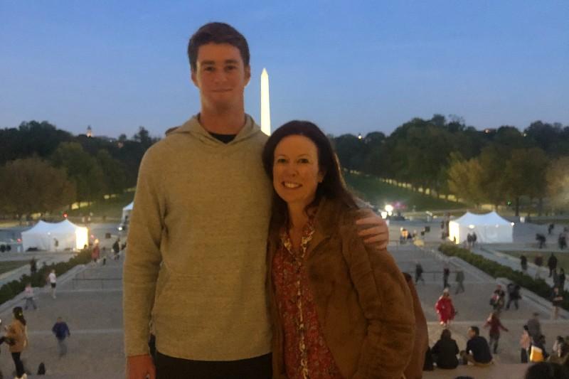 patrick and his mom at the national mall