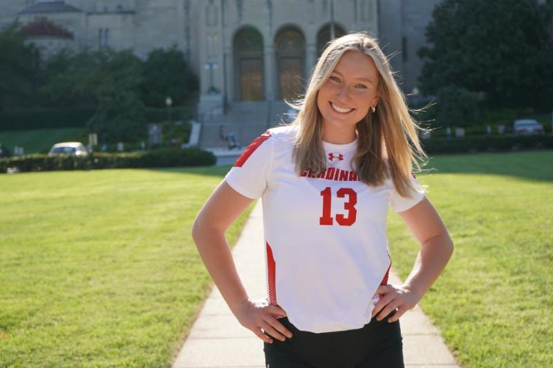 brynne in her vollyball uniform