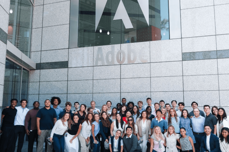 katherine and fellow interns at adobe