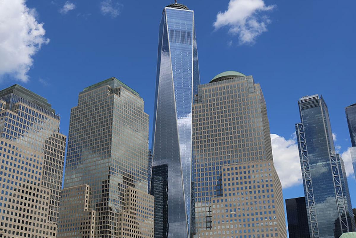 Financial district in New York.