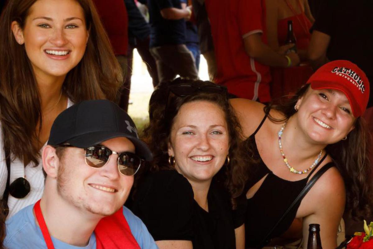 alumni at an alumni social event