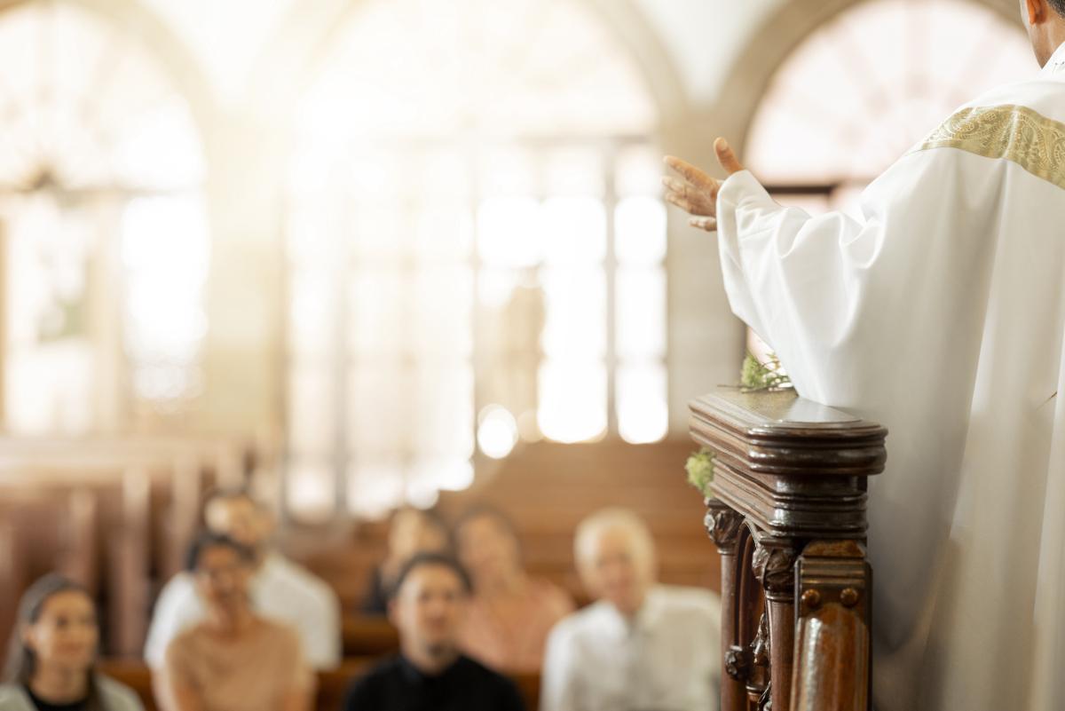 pastor leading church