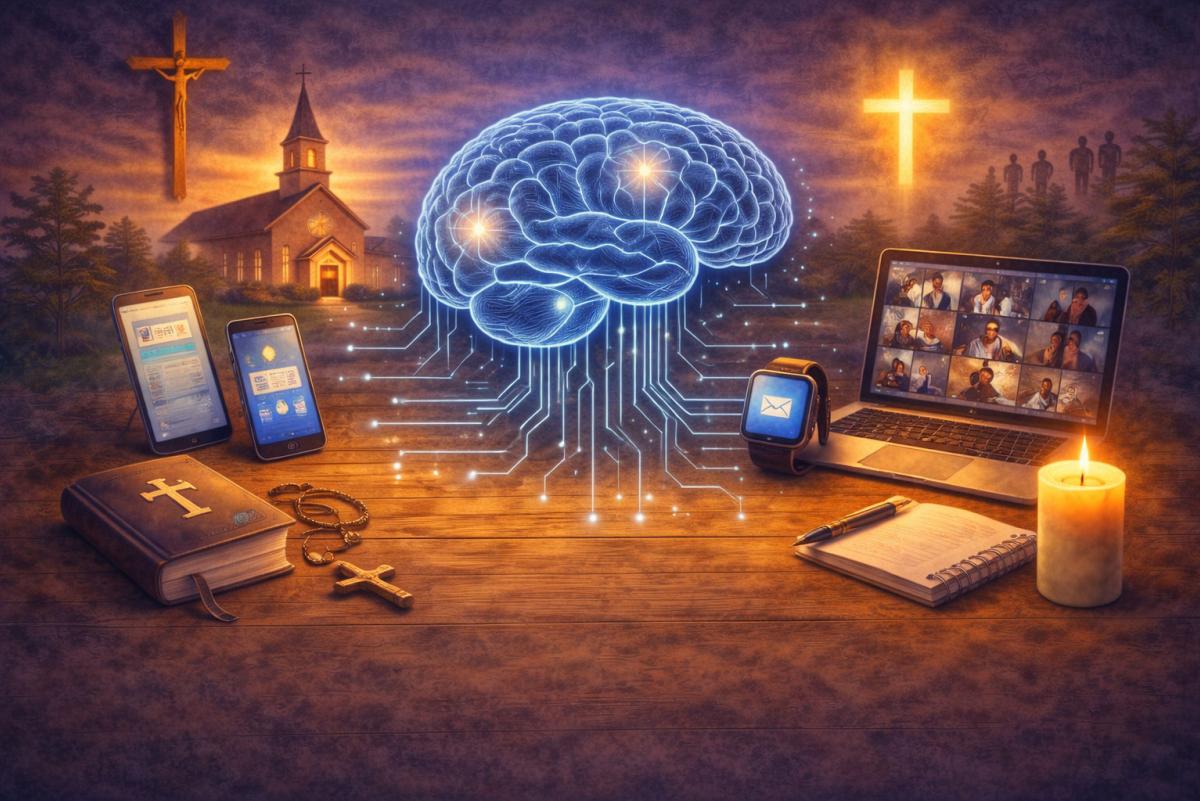 Brain along with ministry imagery.