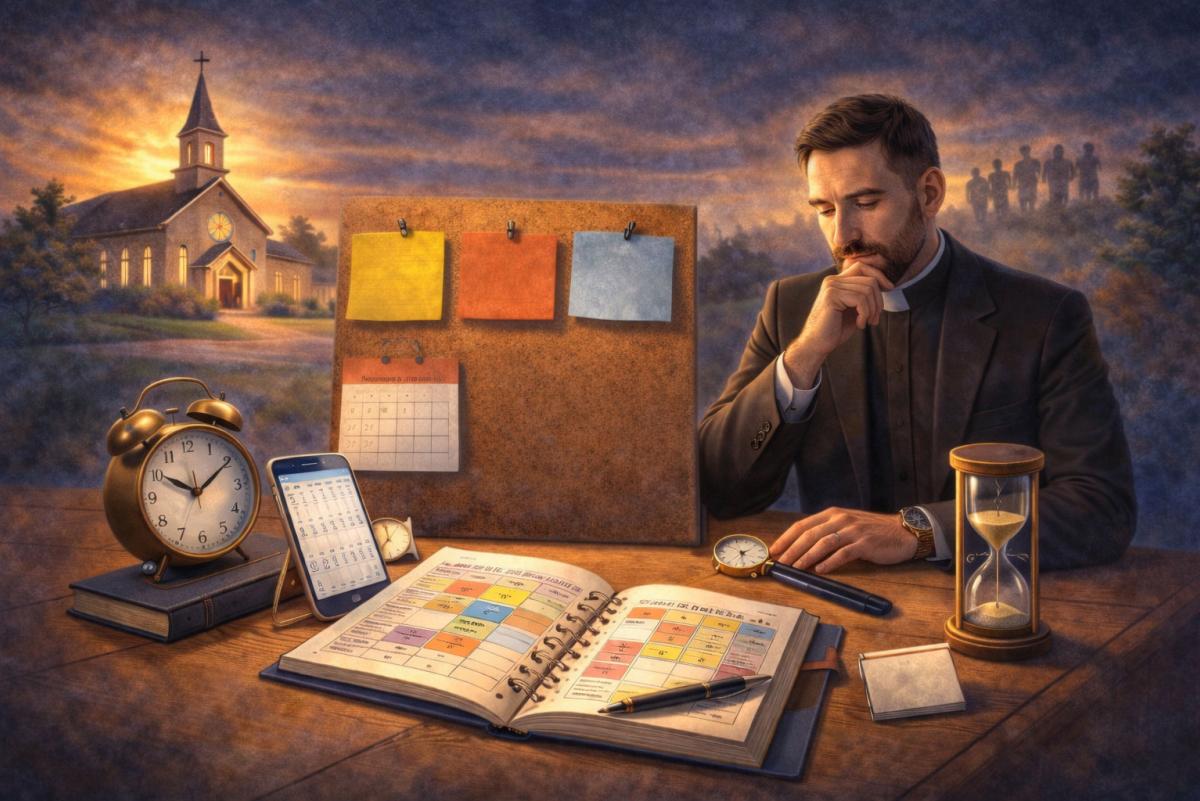 A minister considering time management options.