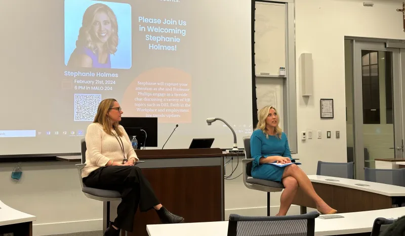 Stephanie Holmes shares insights for our first Human Resource Speaker Series Event. From fostering inclusivity to empowering aspiring HR professionals, she unpacks strategies that drive organizational growth and nurture thriving workplaces.