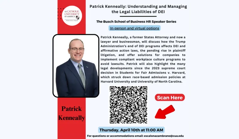 Please join us for another installation of our Busch School of Business HR Speaker Series as we welcome Patrick Kenneally on April, 10th.