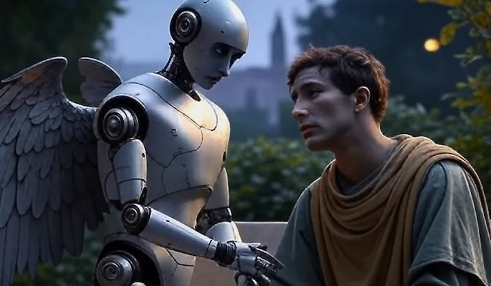 robot and person interacting
