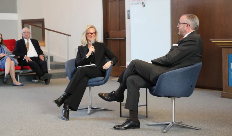 We had the privilege of hosting David Bahnsen, Founder of The Bahnsen Group, as a part of the Busch School's CEO Fireside Chat series. He spoke to students about the meaning of work and its correlation to scripture. 