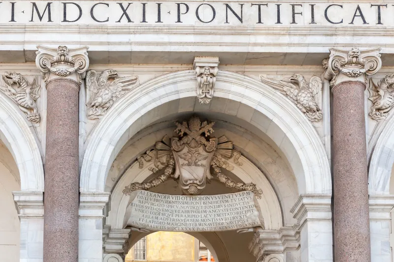 Building facade of Pontifical Academy of St. Thomas Aquinas.