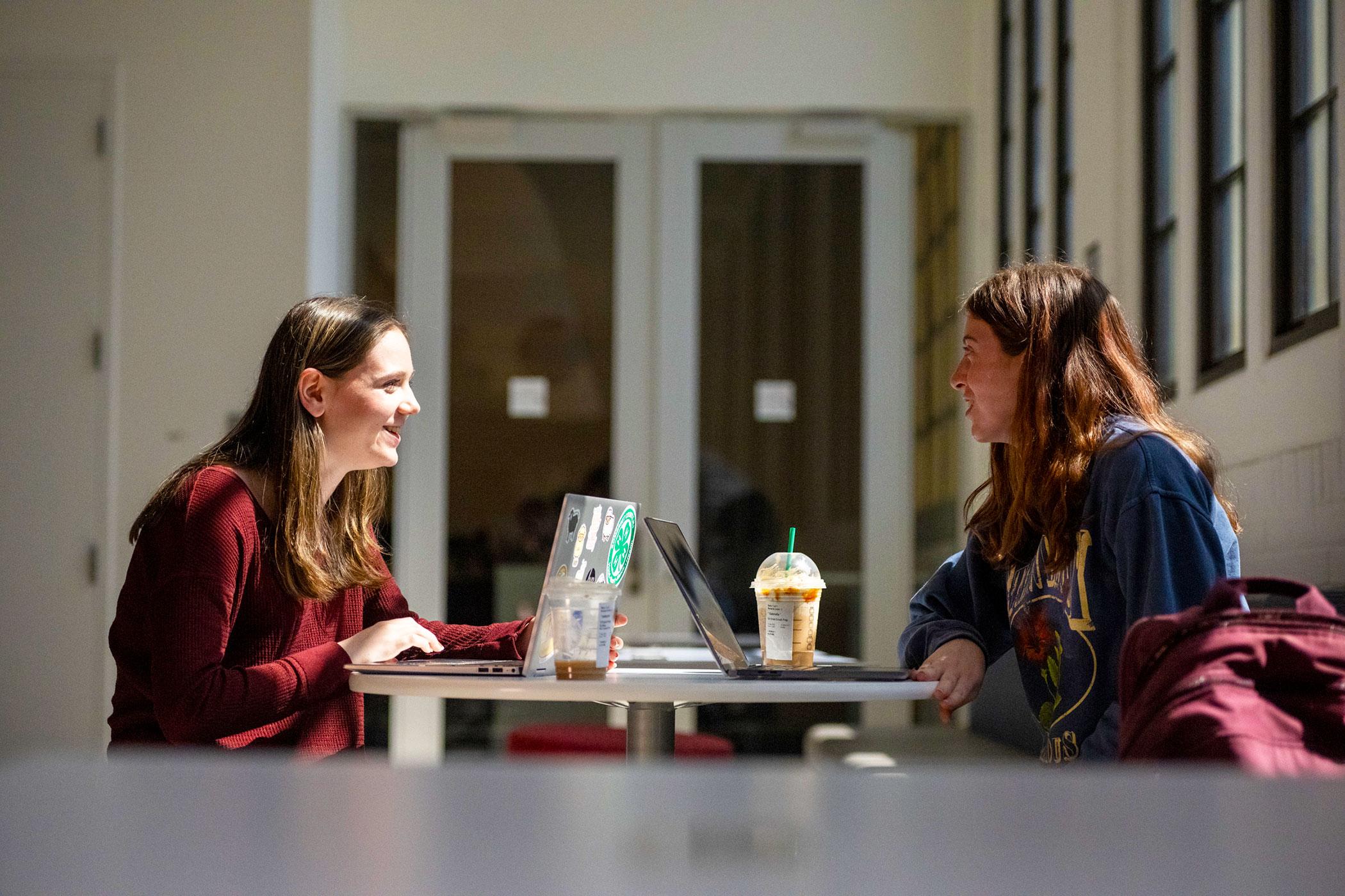 Personal meeting in Maloney Hall.